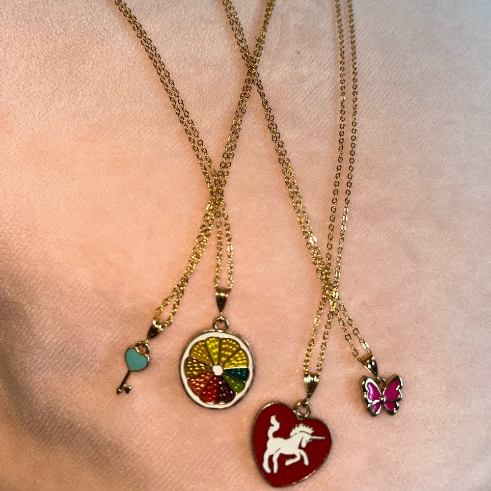 Blue🩵Key🔑 Necklace - Picture 3 of 11